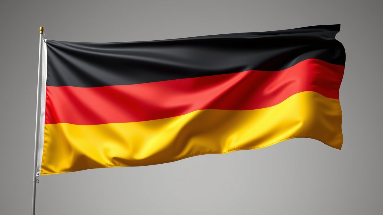 Flag of Germany 🇩🇪 in 3d glossy render style