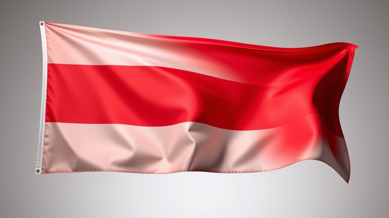 Flag of Hungary 🇭🇺 in 3d glossy render style