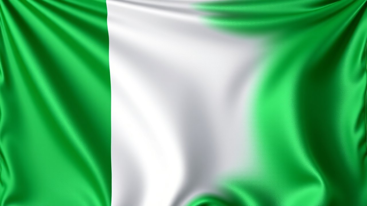 Flag of Ireland 🇮🇪 in 3d glossy render style
