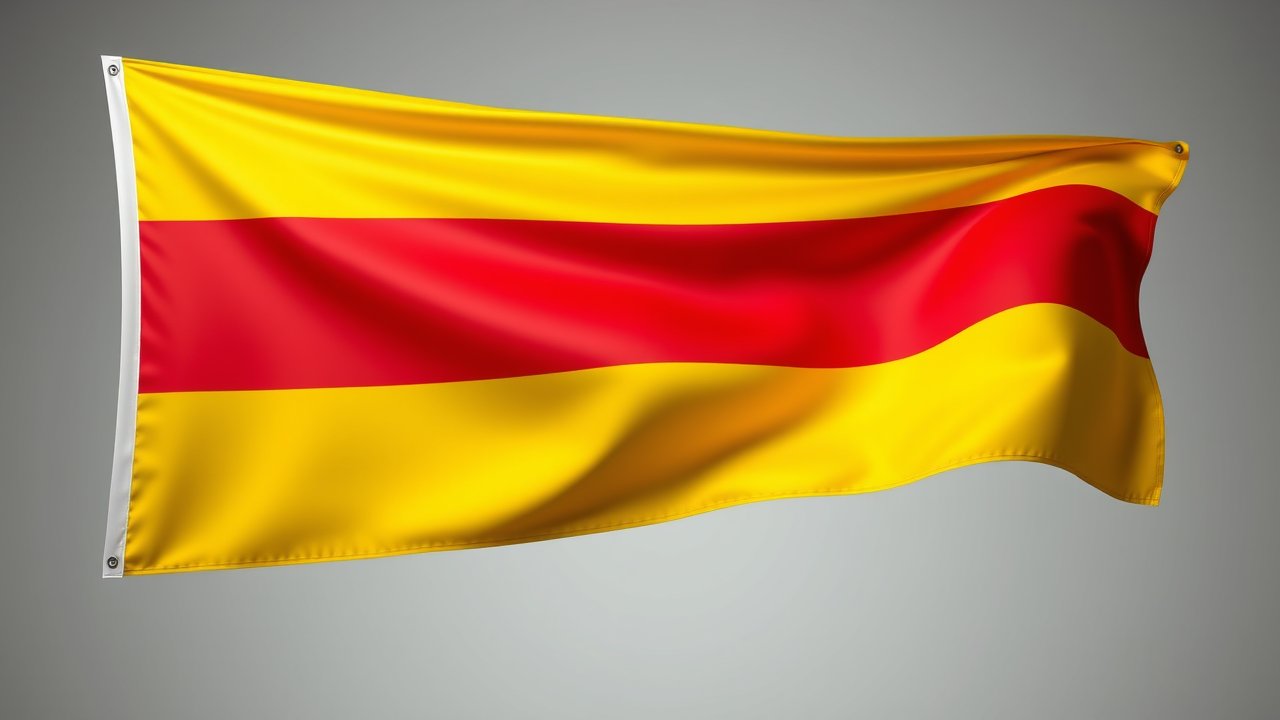 Flag of Lithuania 🇱🇹 in 3d glossy render style