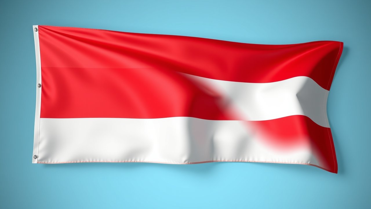 Flag of Luxembourg 🇱🇺 in 3d glossy render style