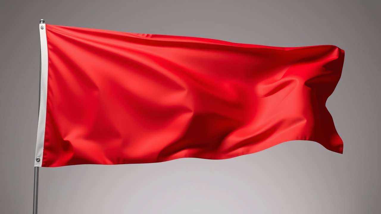 Flag of Monaco 🇲🇨 in 3d glossy render style