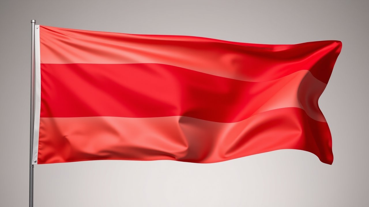 Flag of Austria 🇦🇹 in 3d glossy render style