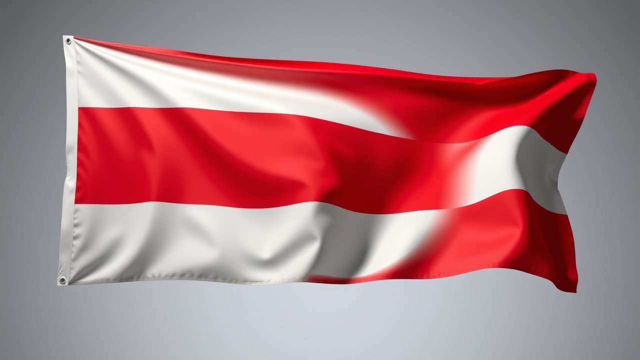 Flag of Netherlands 🇳🇱 in 3d glossy render style