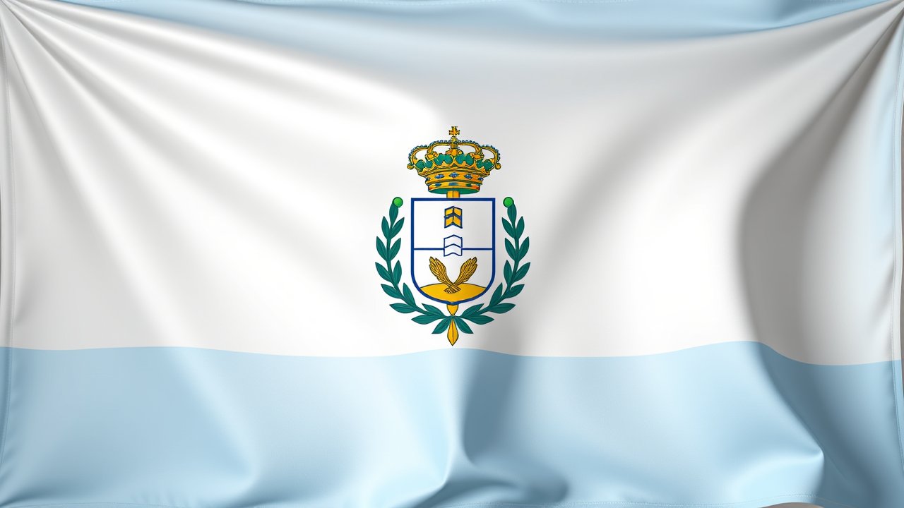 Flag of San Marino 🇸🇲 in 3d glossy render style
