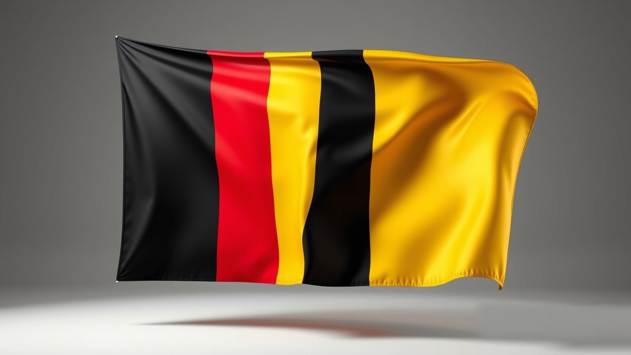 Flag of Belgium 🇧🇪 in 3d glossy render style