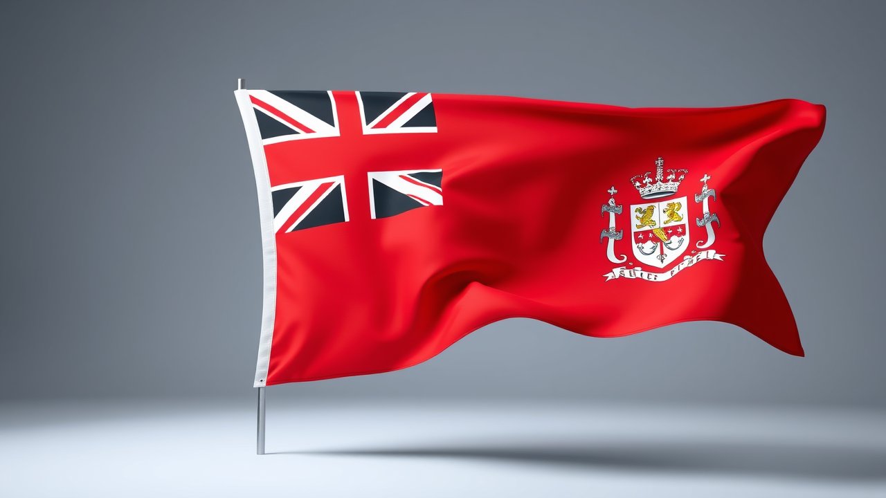 Flag of Bermuda 🇧🇲 in 3d glossy render style