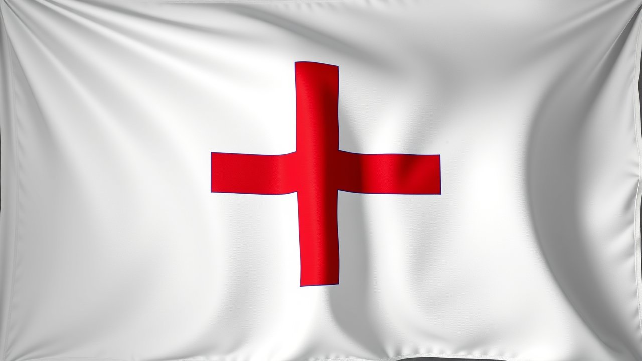 Flag of Faroe Islands 🇫🇴 in 3d glossy render style