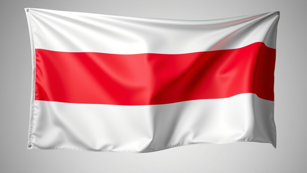 Flag of Bulgaria 🇧🇬 in 3d glossy render style