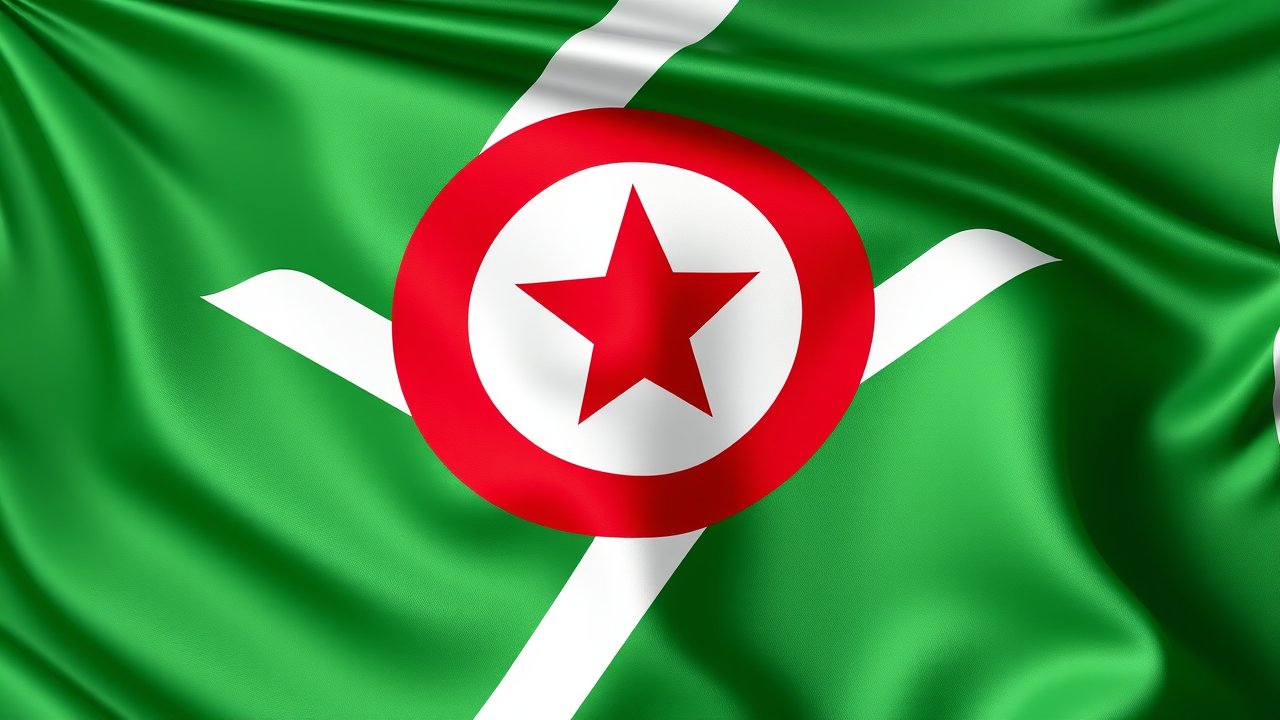 Flag of Burundi 🇧🇮 in 3d glossy render style