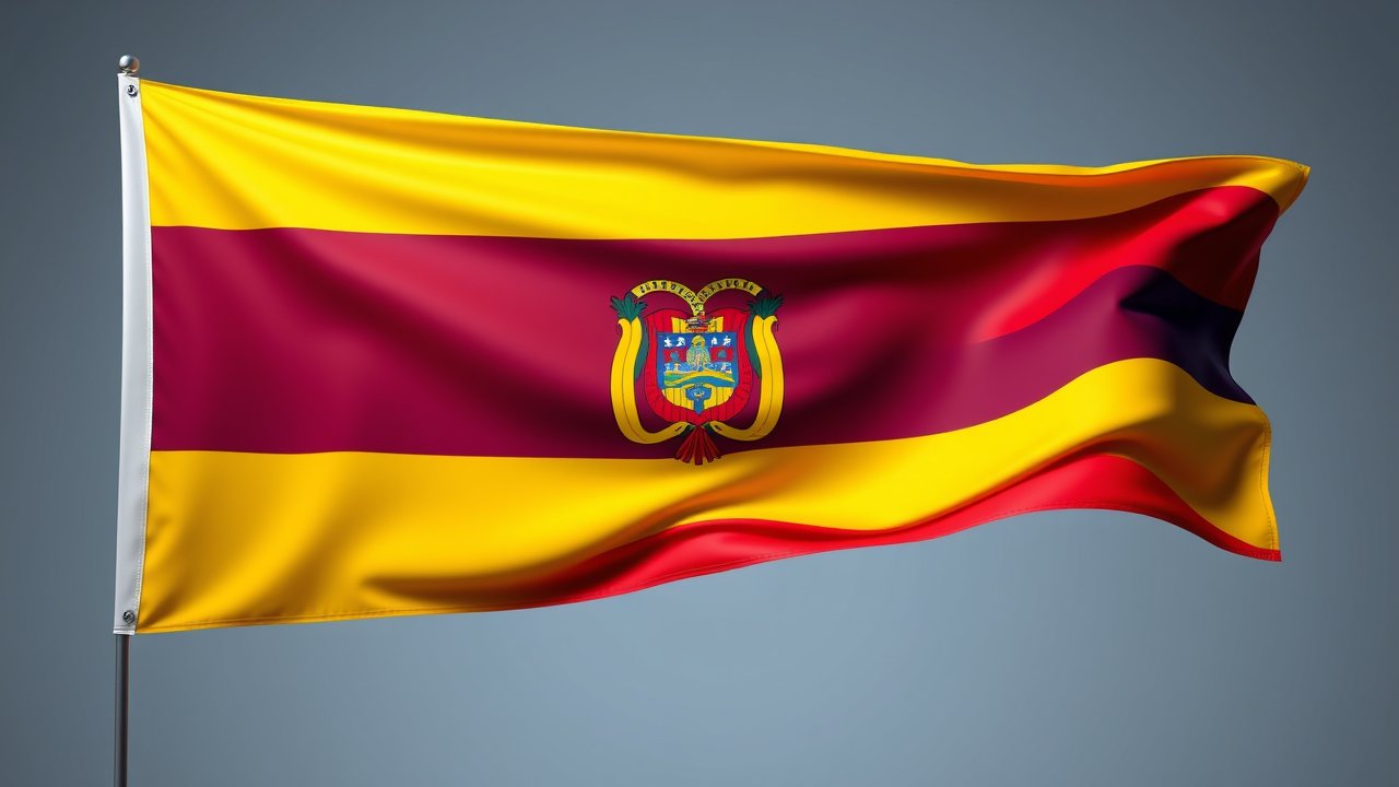 Flag of Ecuador 🇪🇨 in 3d glossy render style