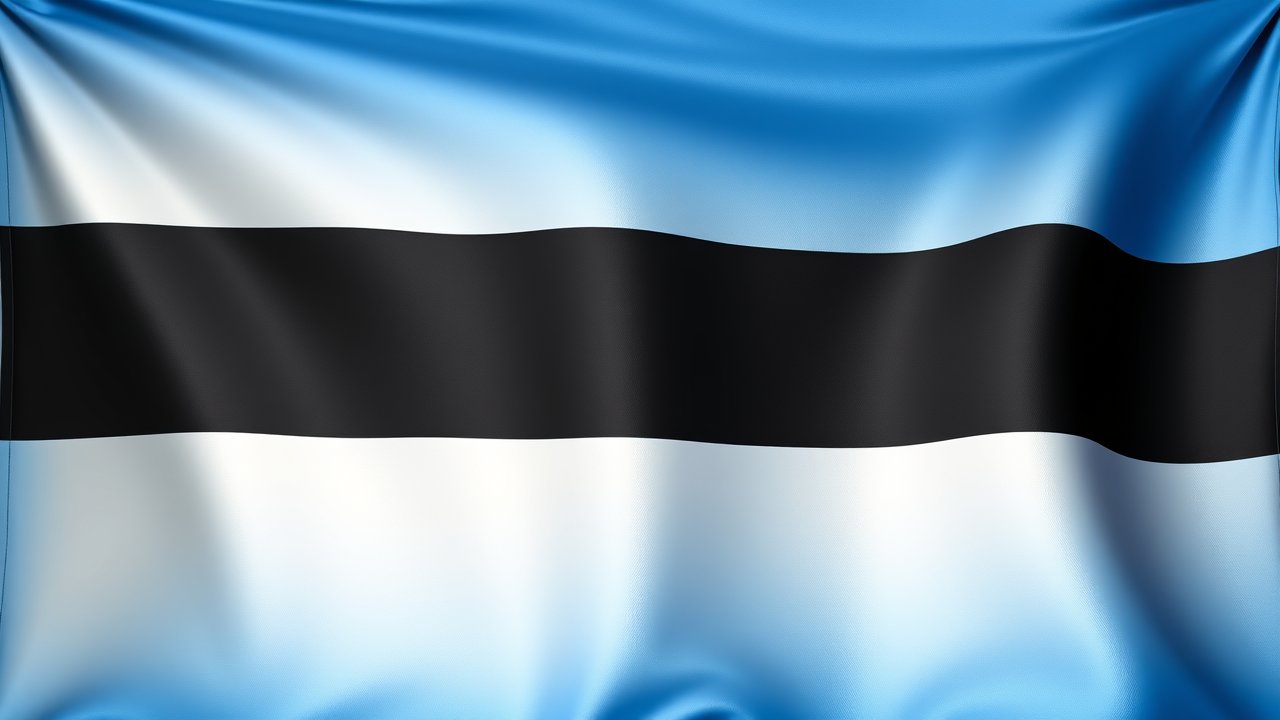 Flag of Estonia 🇪🇪 in 3d glossy render style