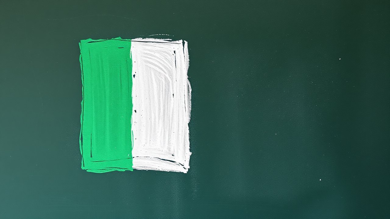 Flag of Ireland 🇮🇪 in chalk on blackboard style