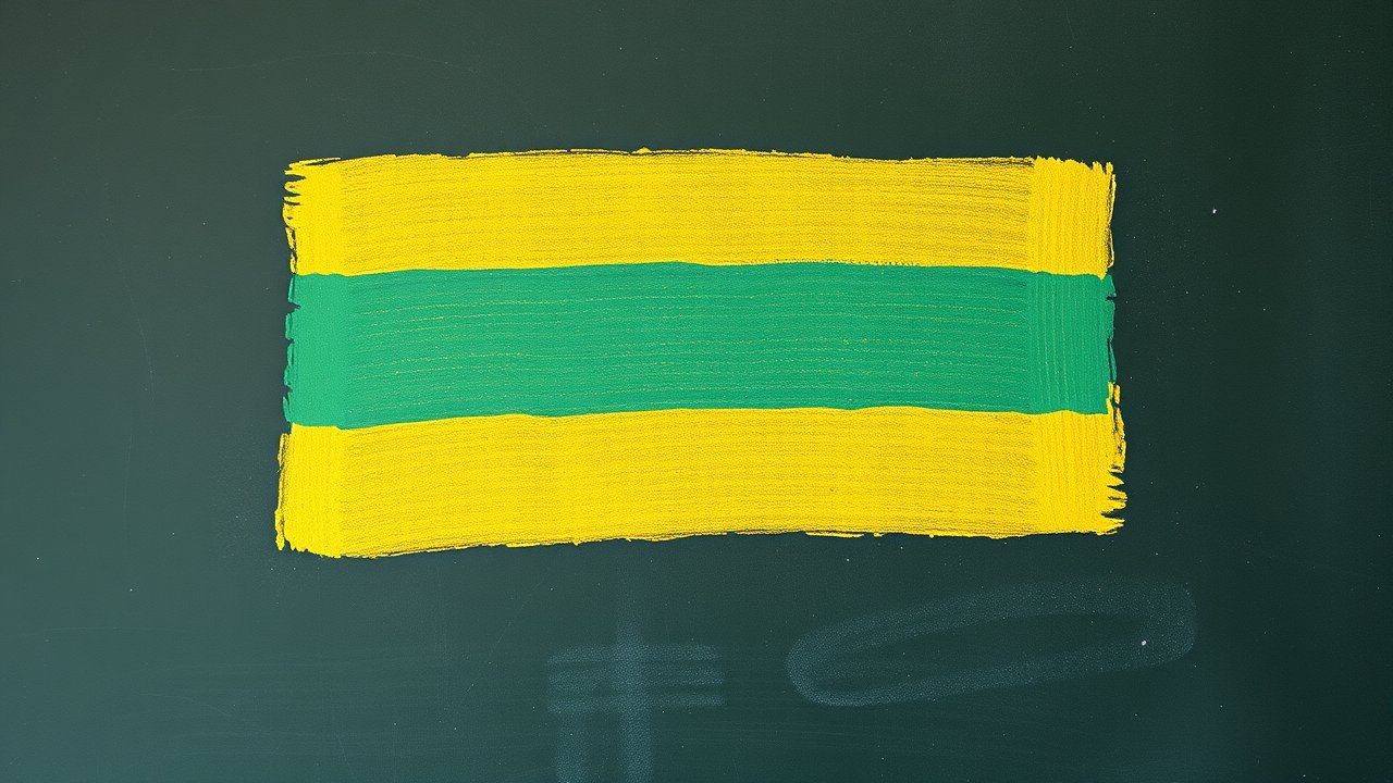 Flag of Lithuania 🇱🇹 in chalk on blackboard style