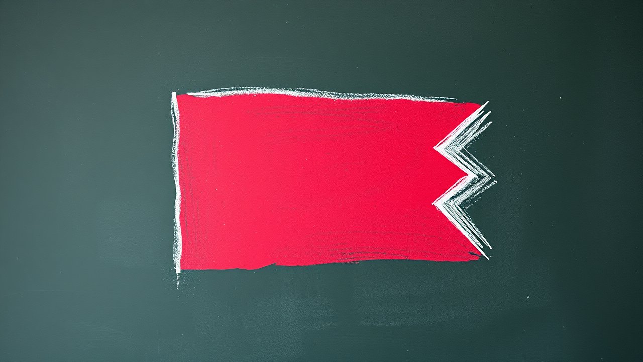 Flag of Bahrain 🇧🇭 in chalk on blackboard style