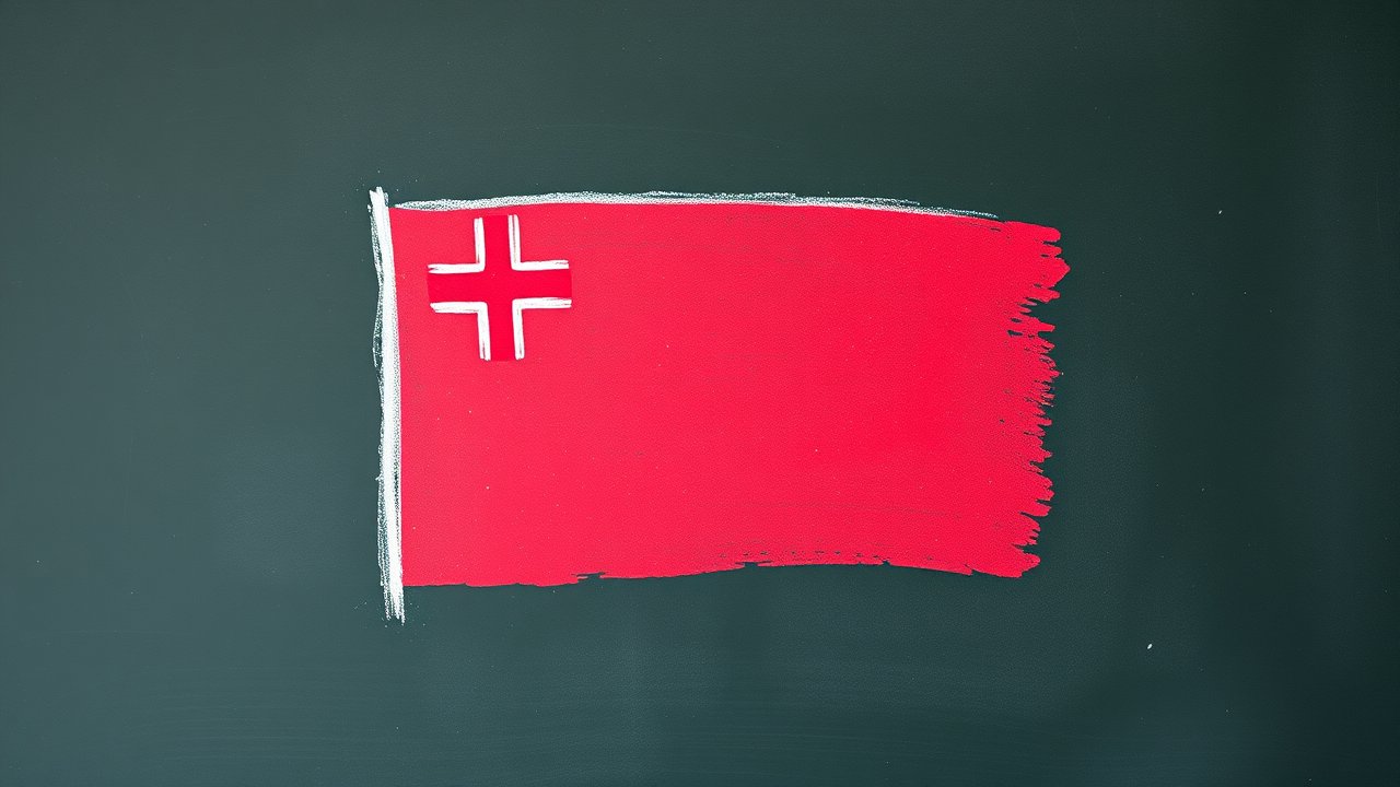 Flag of Samoa 🇼🇸 in chalk on blackboard style