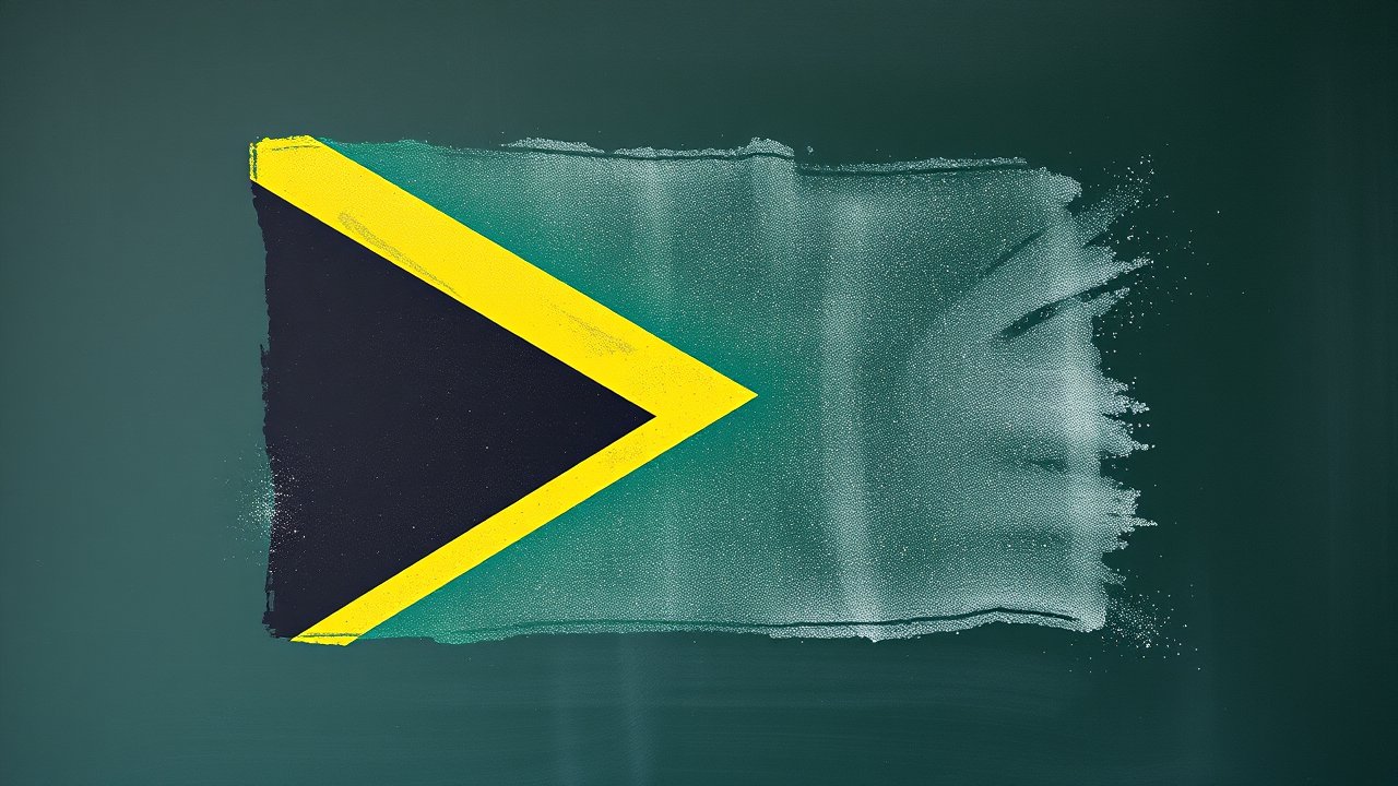 Flag of Tanzania 🇹🇿 in chalk on blackboard style