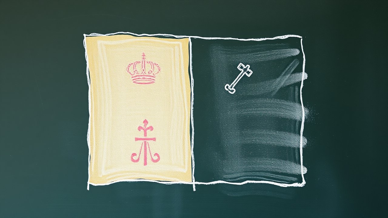 Flag of Vatican City 🇻🇦 in chalk on blackboard style