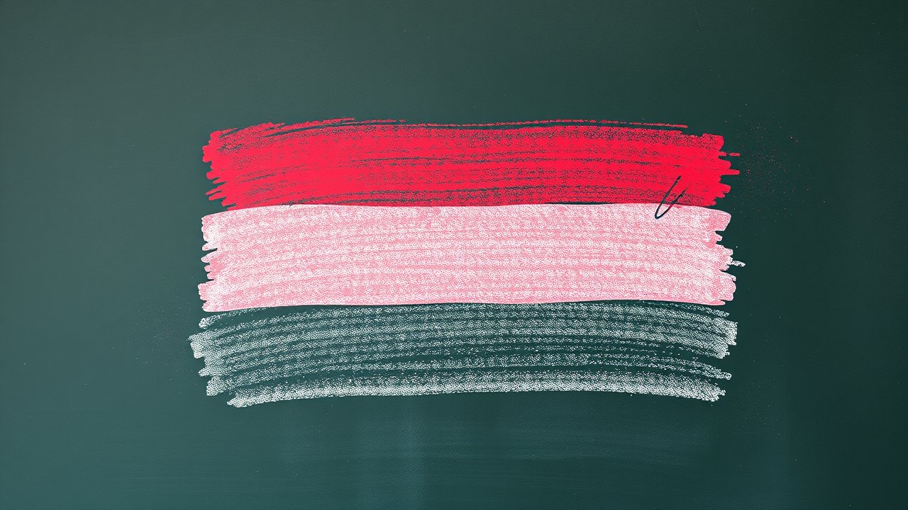 Flag of Yemen 🇾🇪 in chalk on blackboard style