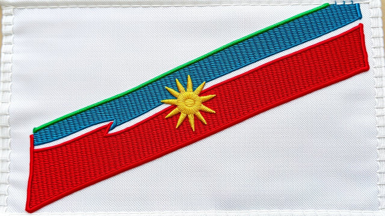 Flag of Namibia 🇳🇦 in embroidered textile style