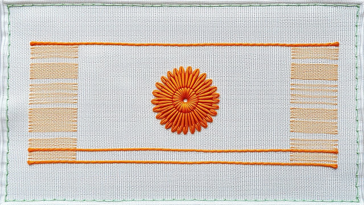 Flag of Niger 🇳🇪 in embroidered textile style