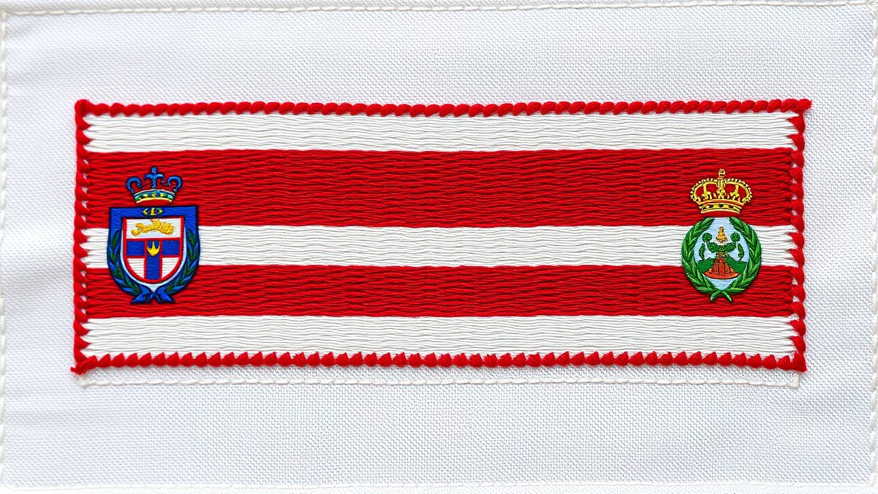 Flag of Paraguay 🇵🇾 in embroidered textile style