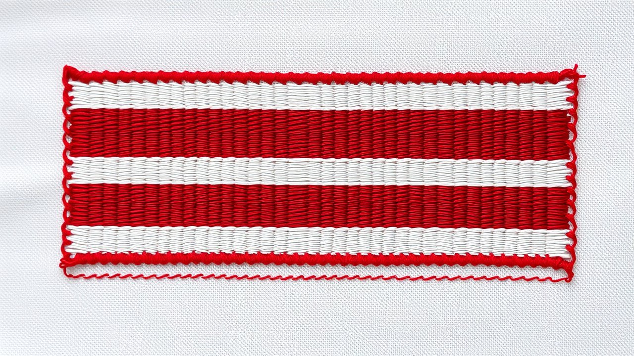 Flag of Thailand 🇹🇠in embroidered textile style