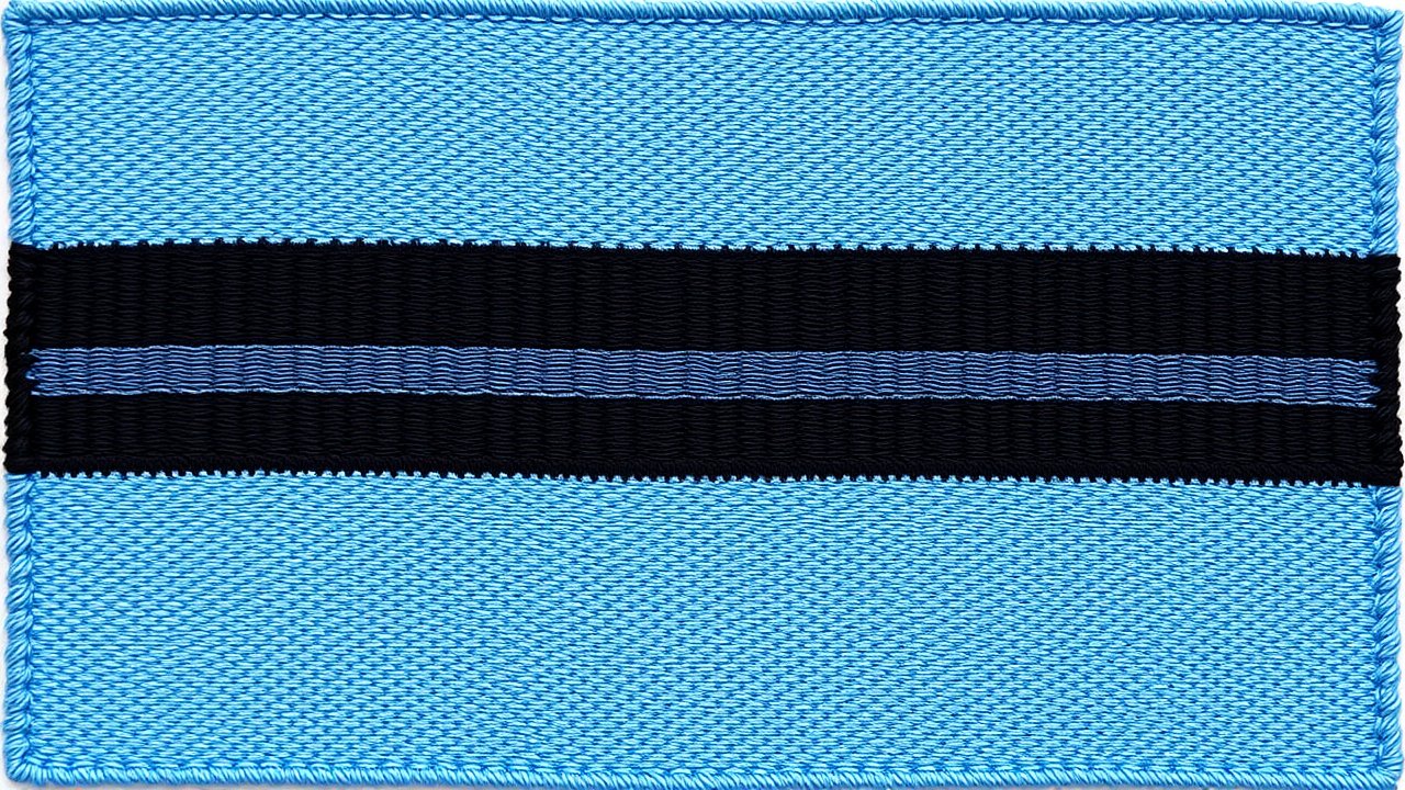 Flag of Estonia 🇪🇪 in embroidered textile style