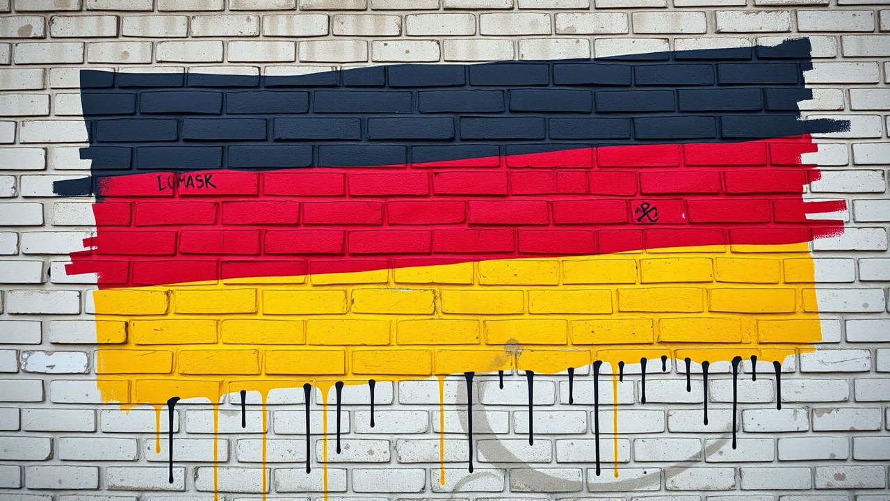 Flag of Germany 🇩🇪 in street art / graffiti style