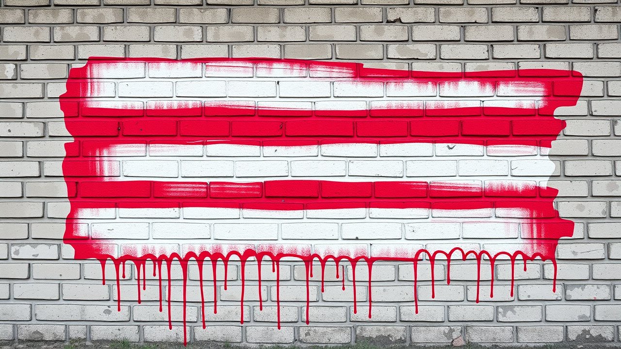 Flag of Hungary 🇭🇺 in street art / graffiti style