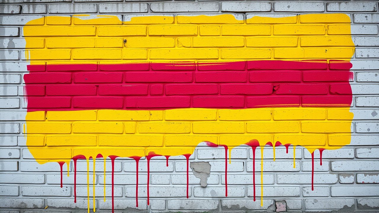 Flag of Lithuania 🇱🇹 in street art / graffiti style