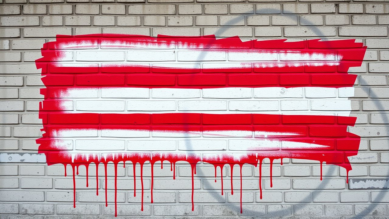 Flag of Austria 🇦🇹 in street art / graffiti style