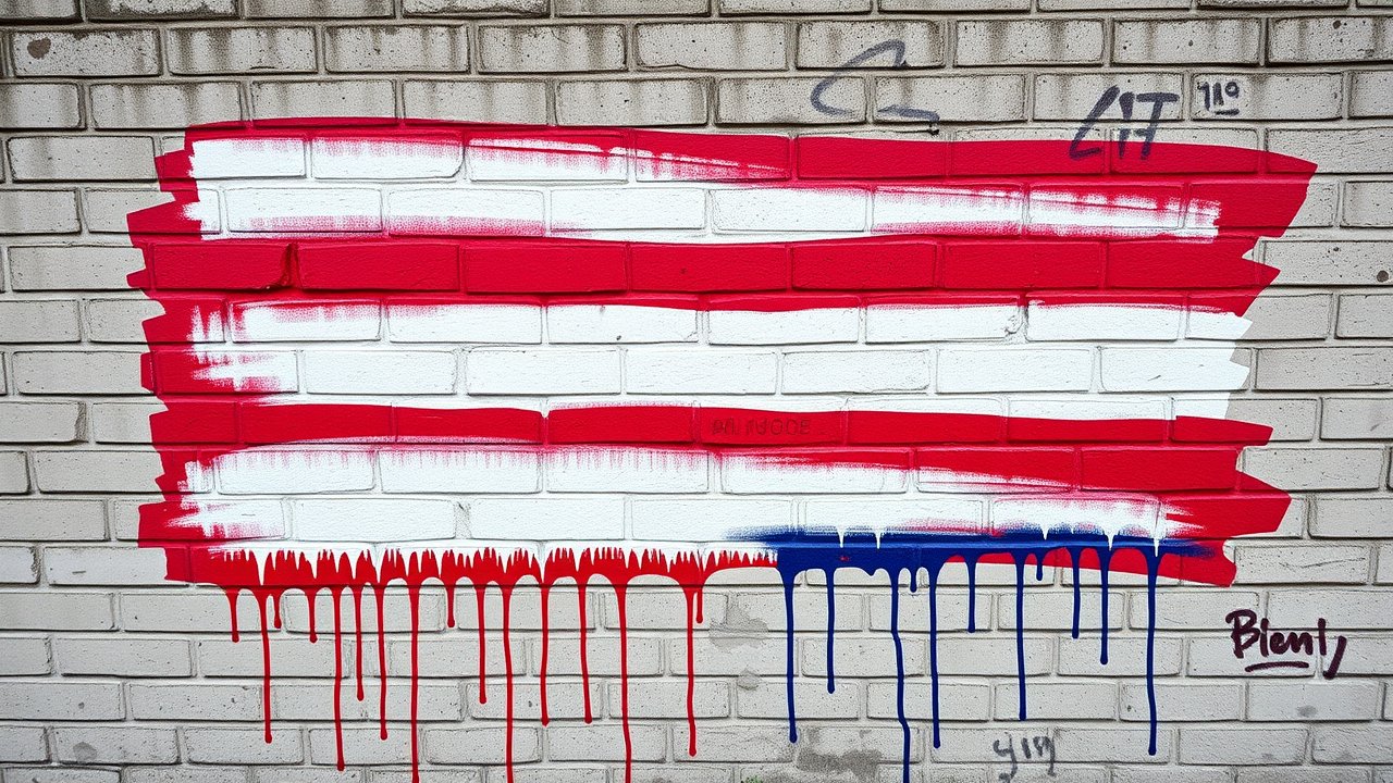 Flag of Netherlands 🇳🇱 in street art / graffiti style