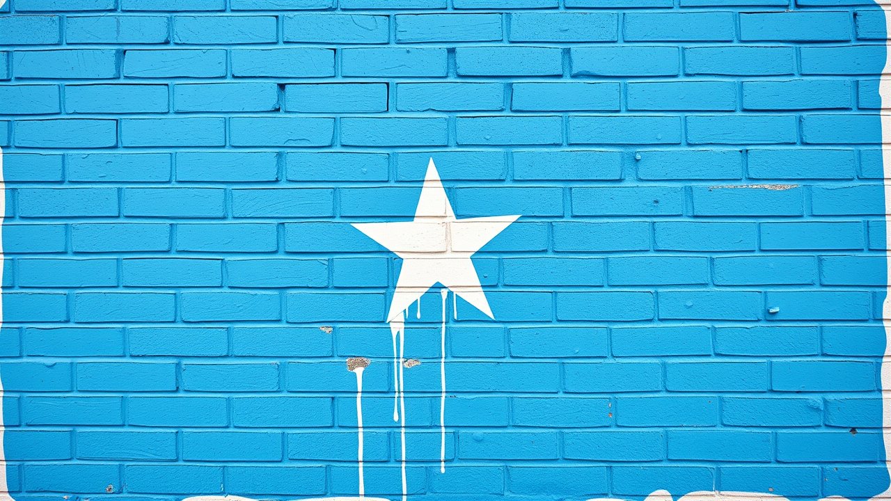 Flag of Somalia 🇸🇴 in street art / graffiti style