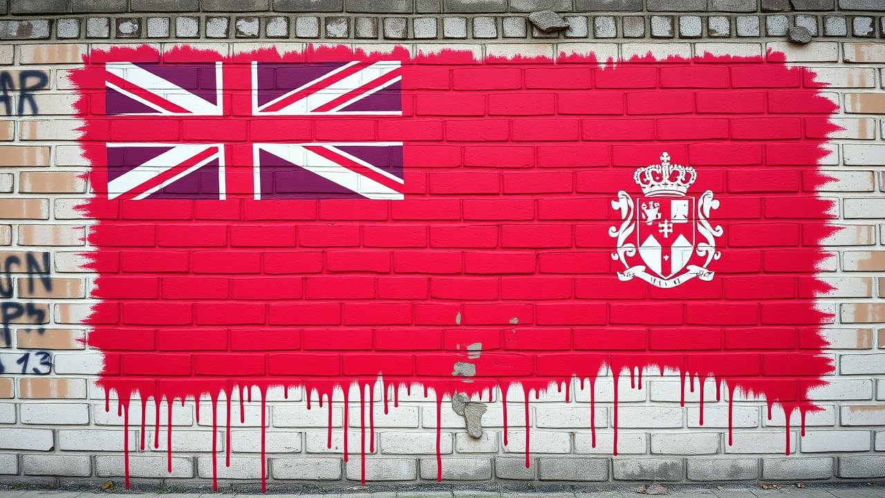 Flag of Bermuda 🇧🇲 in street art / graffiti style