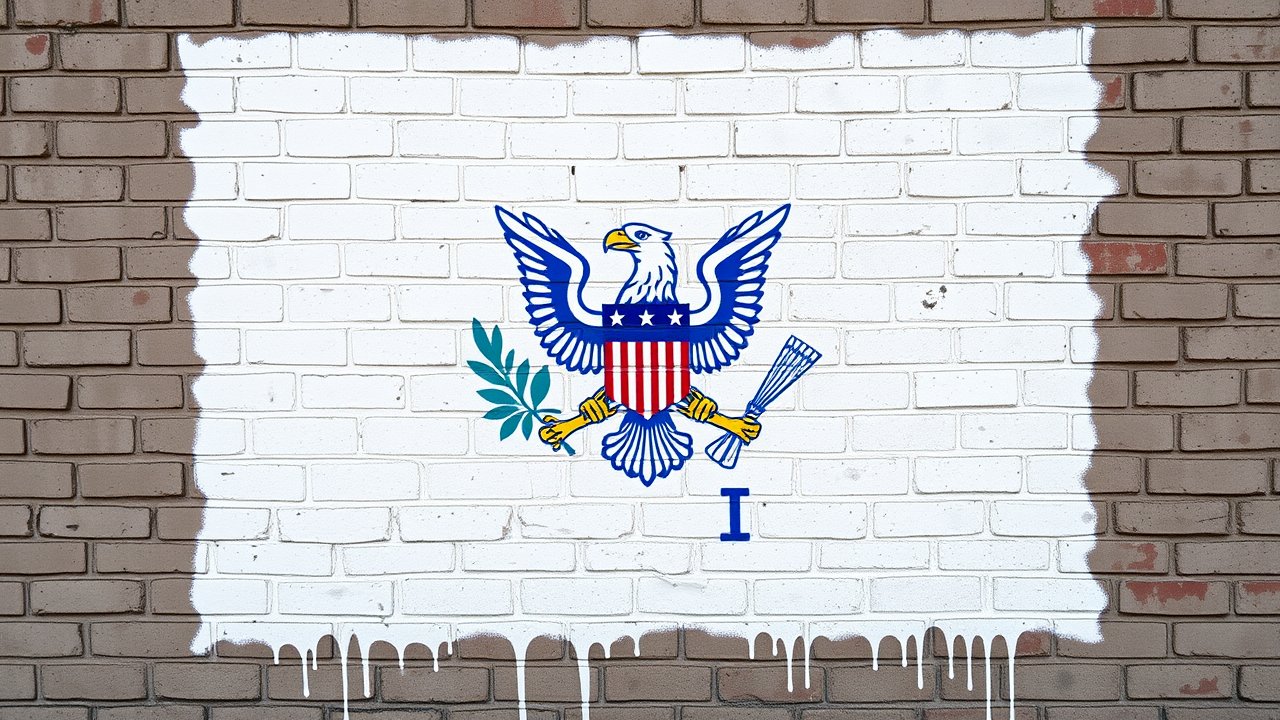 Flag of U.S. Virgin Islands 🇻🇮 in street art / graffiti style