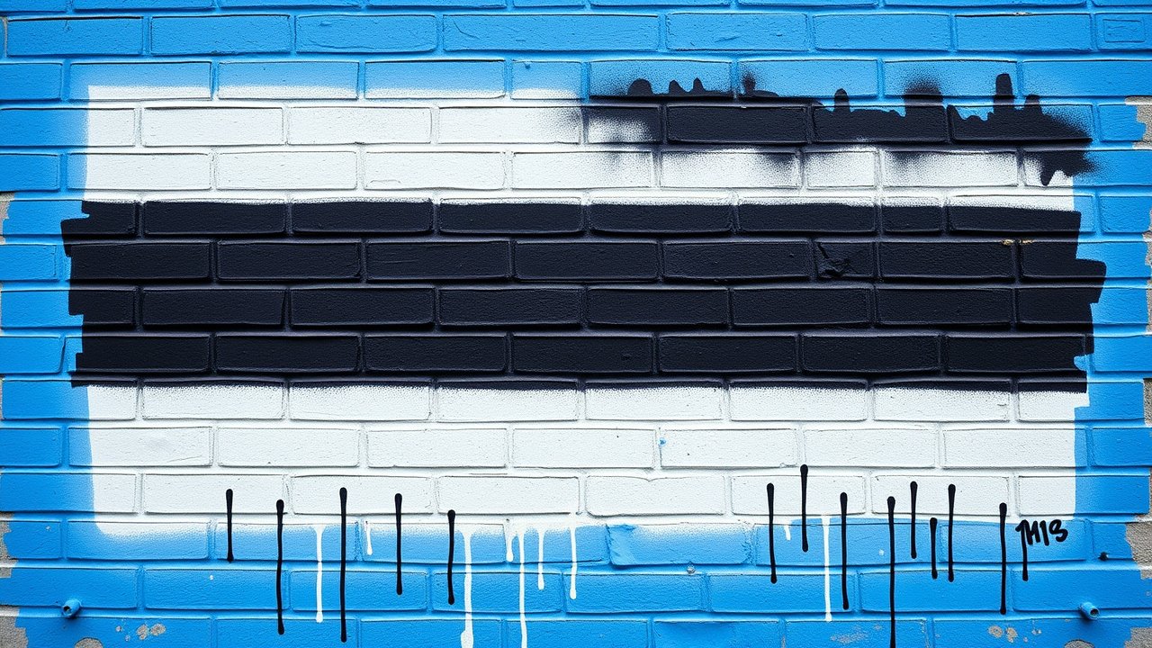 Flag of Estonia 🇪🇪 in street art / graffiti style