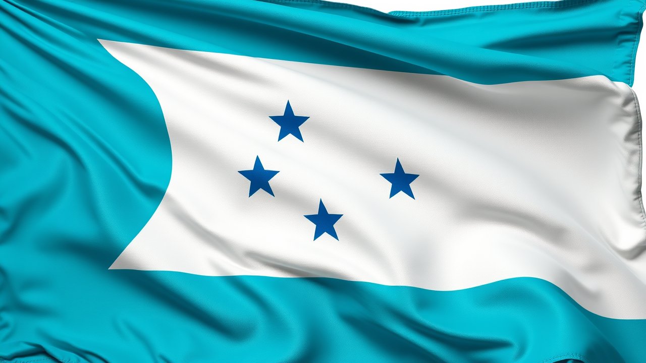 Flag of Honduras ðŸ‡ðŸ‡³ in hyperrealistic wind style
