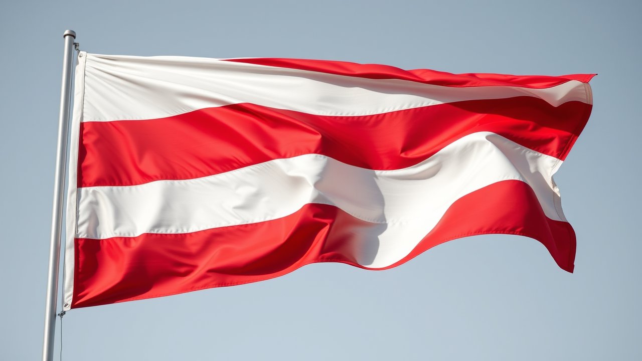 Flag of Hungary 🇭🇺 in hyperrealistic wind style