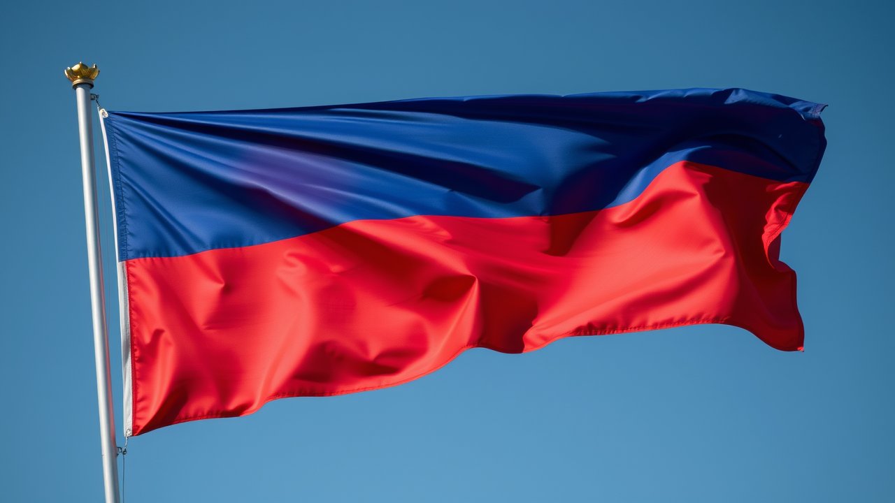 Flag of Liechtenstein 🇱🇮 in hyperrealistic wind style