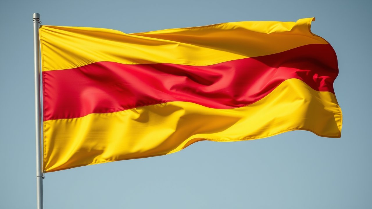 Flag of Lithuania 🇱🇹 in hyperrealistic wind style