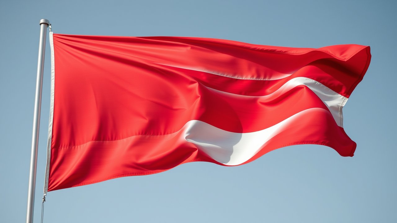 Flag of Austria 🇦🇹 in hyperrealistic wind style