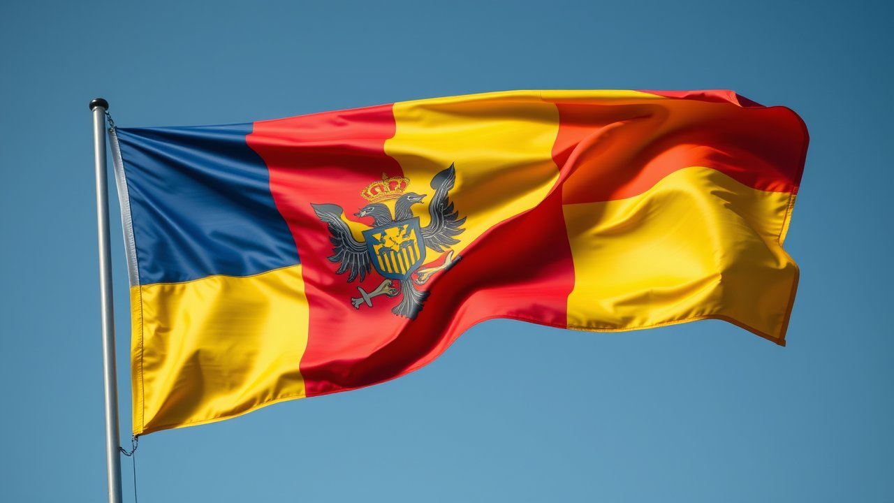 Flag of Moldova 🇲🇩 in hyperrealistic wind style