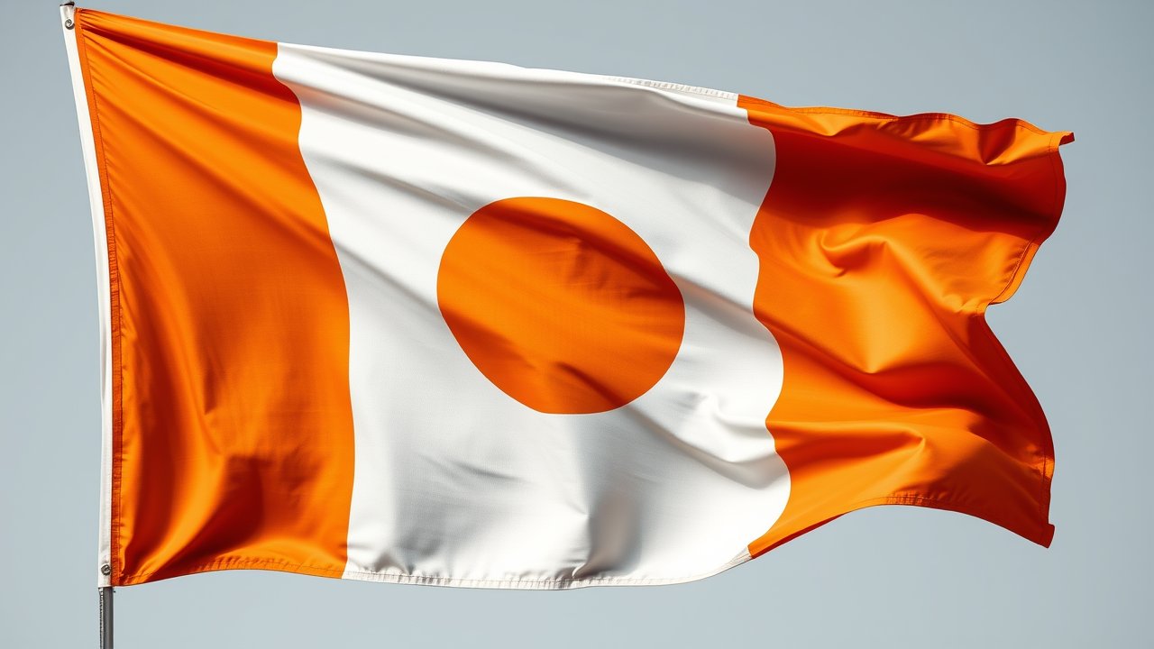 Flag of Niger 🇳🇪 in hyperrealistic wind style