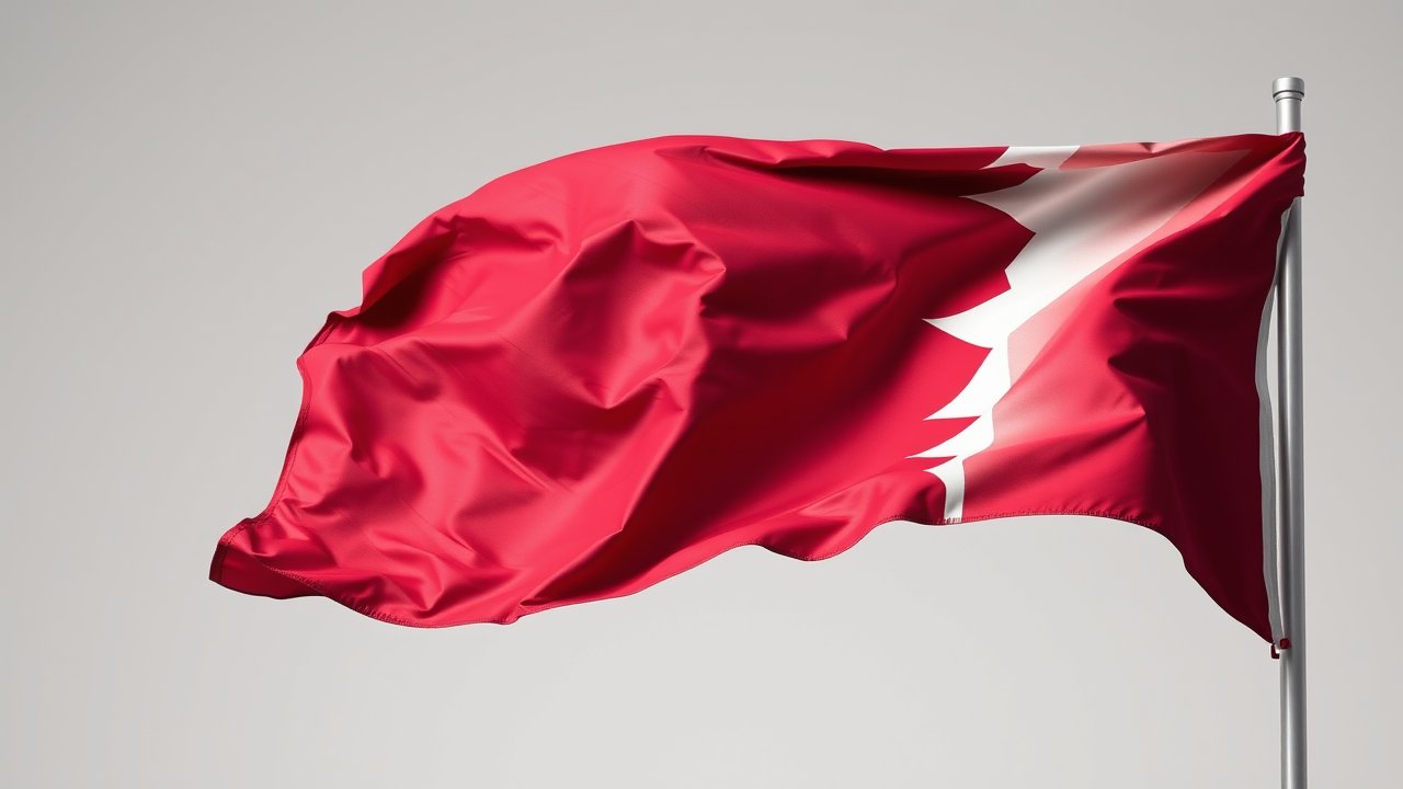 Flag of Qatar 🇶🇦 in hyperrealistic wind style
