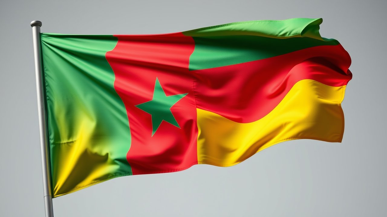 Flag of Senegal 🇸🇳 in hyperrealistic wind style