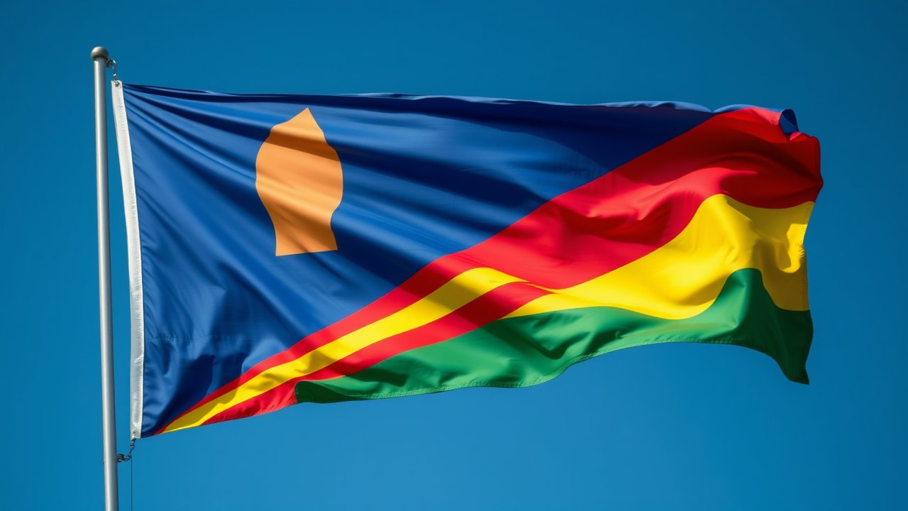 Flag of Seychelles 🇸🇨 in hyperrealistic wind style