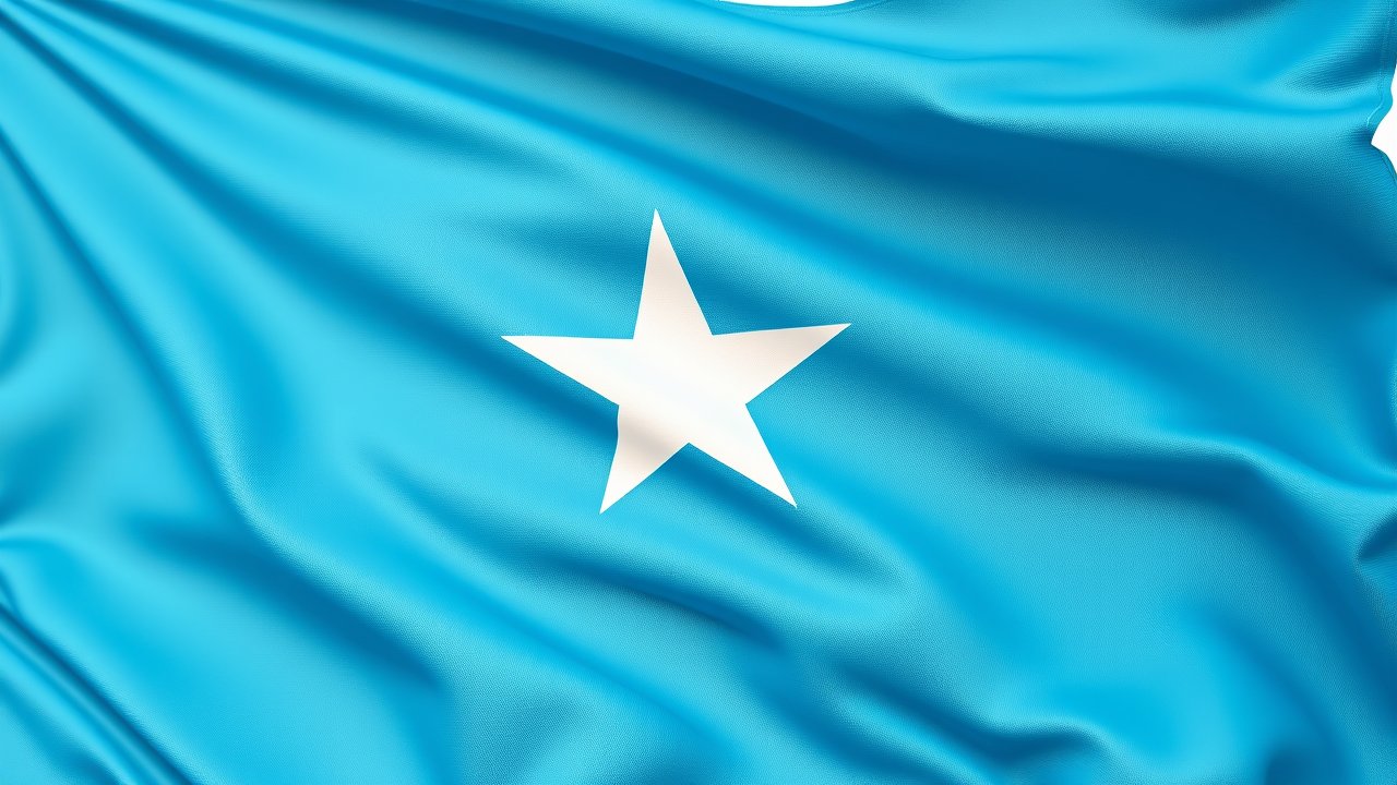 Flag of Somalia 🇸🇴 in hyperrealistic wind style