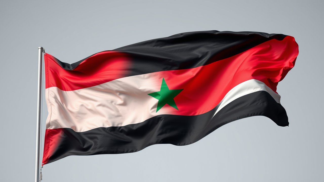 Flag of Sudan 🇸🇩 in hyperrealistic wind style