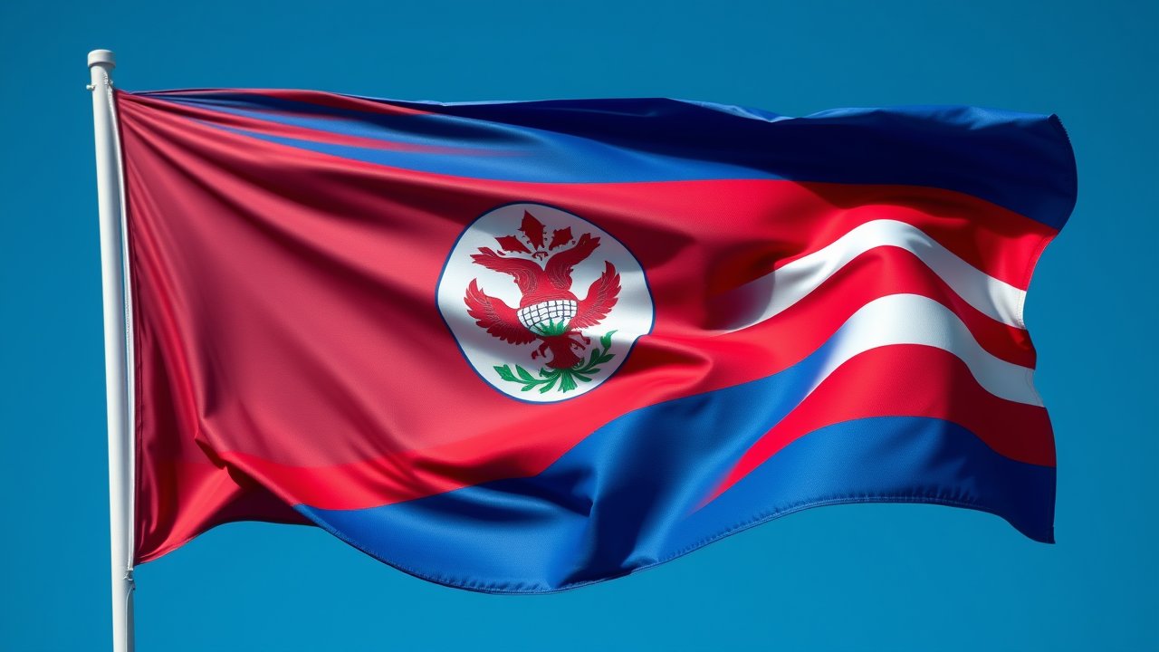 Flag of Belize 🇧🇿 in hyperrealistic wind style